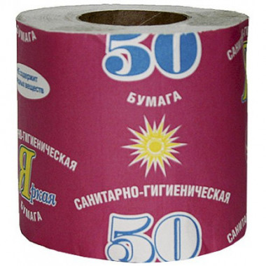 ФотоТуалетная бумага №50 Яркая с втулкой 1/40