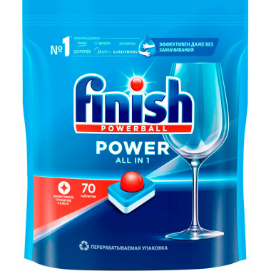 ФотоТаблетки для мытья посуды в посудомоечных машинах 100 шт FINISH All in 1
