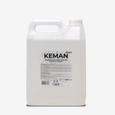 ФотоЖИДКОЕ МЫЛО-ПЕНА МЯГКОЕ «LIQUID SOAP – FOAM SOFT» ТМ KEMAN канистра ПЭ 5000 мл