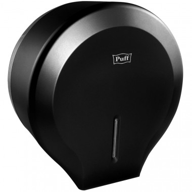 ФотоДиспенсер туалетной бумаги Рuff-7130Bl черный ABS-пластик с ключом