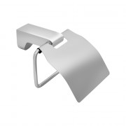 Держатель для туалетной бумаги с крышкой Solinne B-82702 хром Mirror в Чебоксарах