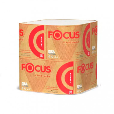 ФотоДиспенсерные салфетки FOCUS Extra V-сл 1-сл 200л 23x16,8 см, в упаковке 15 пачек