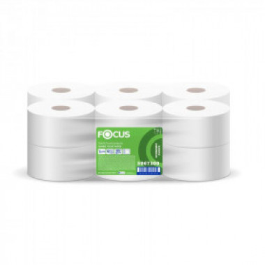 ФотоТуалетная бумага Focus Eco Jumbo 525 метров  1сл, в упаковке 12 рулонов